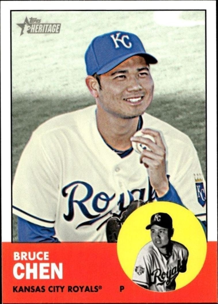 2012 Topps Heritage High Number Bruce Chen #H608